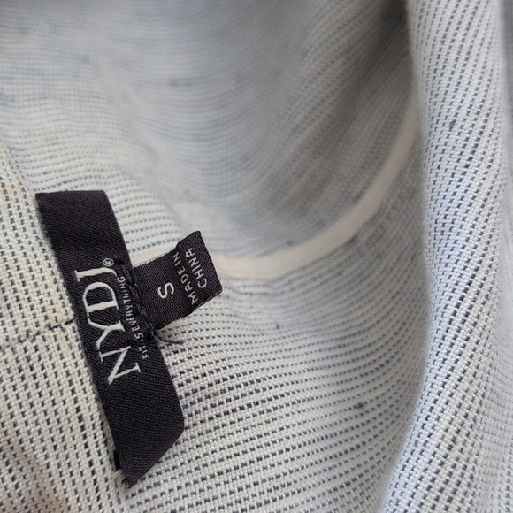 NYDJ Blue And White Striped Linen-Blend Single-Button Blazer Size Small - Picture 8 of 10